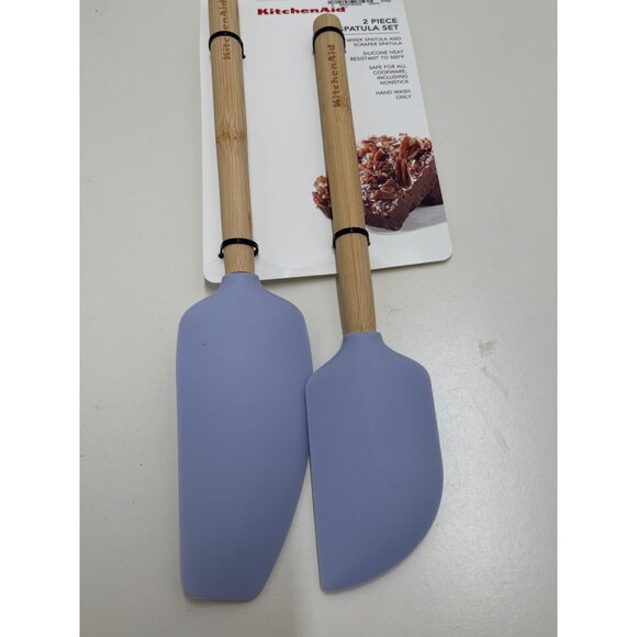 KitchenAid lavender 2‎ Piece Silicone Spatula Set Mixer & Scraper Heat Resistant - Picture 1 of 4